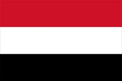 [ai] The national flag of Yemen featuring three horizontal stripes: red at the top, white in the middle, and black at the bottom.